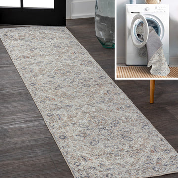 Shaii Global Medallion Low-Pile Machine-Washable Area Rug